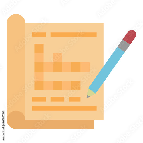 crossword flat icon