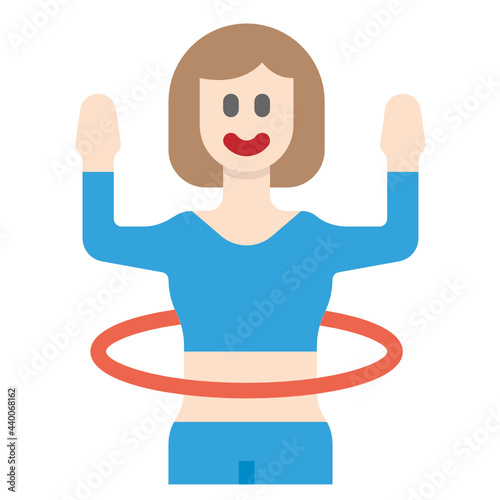 hula flat icon