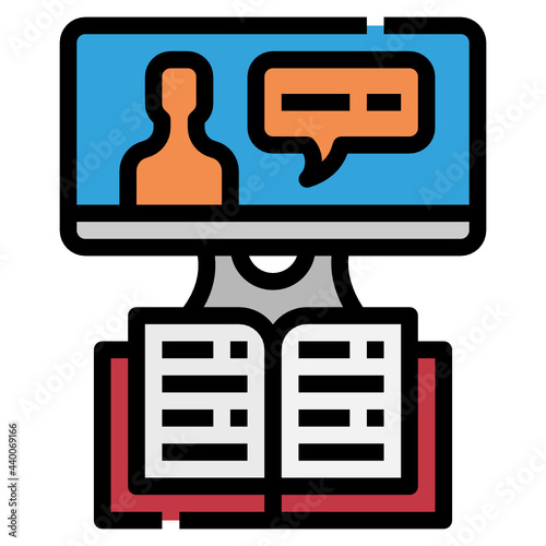 leaning line icon
