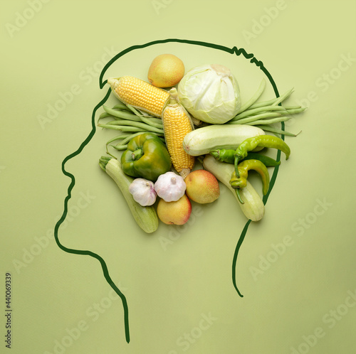 Drawn silhouette of male he...