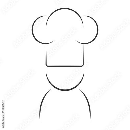 Chef hat vector icon. Restaurant and cook serving.