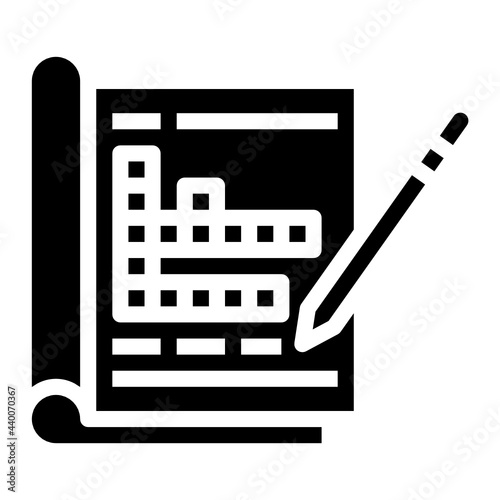 crossword glyph icon