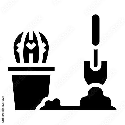 planting glyph icon