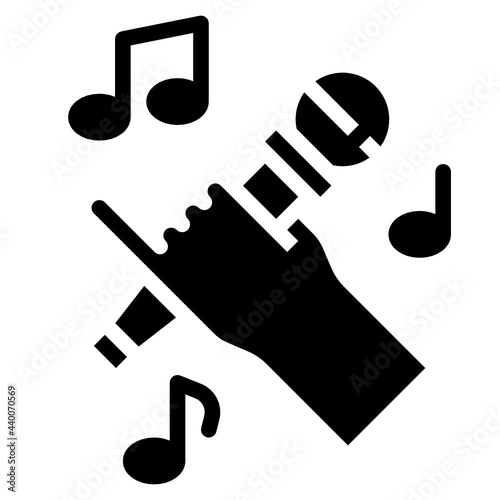 singer glyph icon