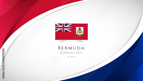 Abstract national day of Bermuda country banner with elegant 3D background