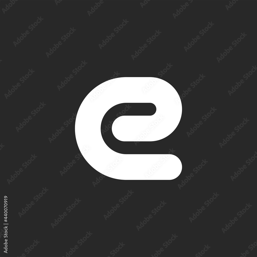 Bold small letter e logo monogram minimal style design element, monoline initial for business card emblem. Bold small letter e logo monogram minimal style design element, monoline initial for business card emblem.