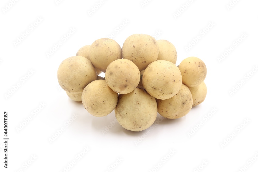 Fresh Longkong , tropical fruit on white background Fresh Longkong , tropical fruit on white background