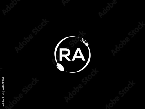 Letter RA Logo, restaurants ra logo icon vector for modern kitchen, health and food business