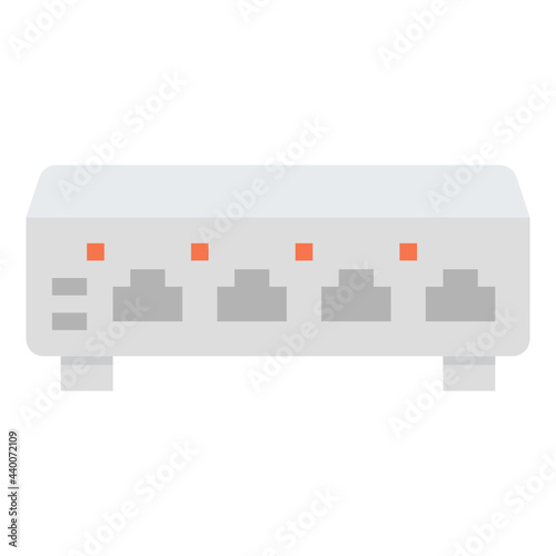 ethernet hub flat icon