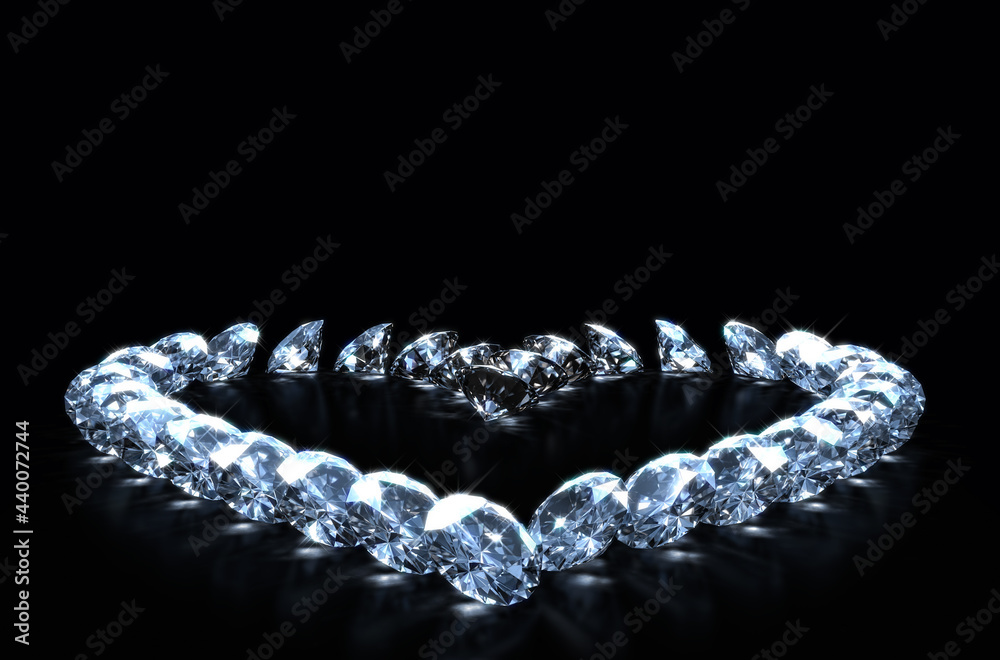 Heart Array Of Diamonds Heart Array Of Diamonds