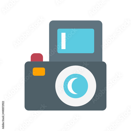 Compact Camera flat icon.