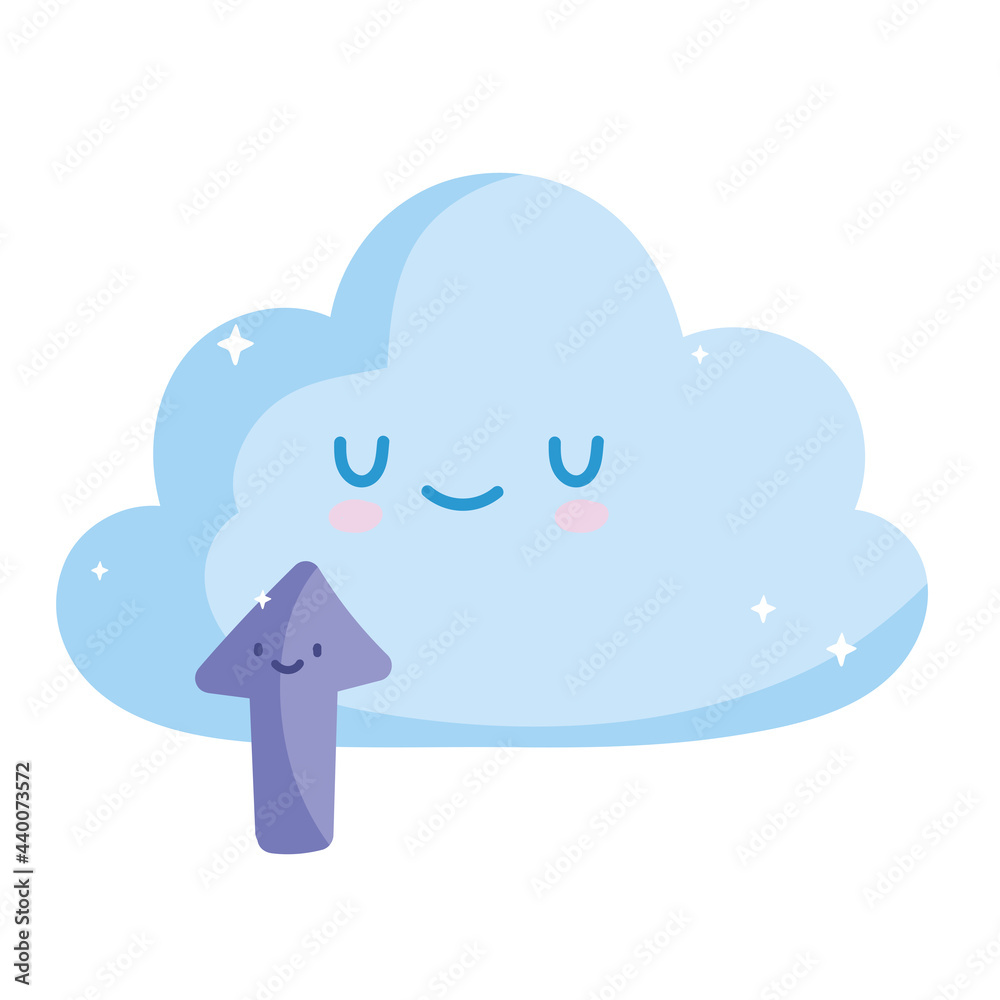 Obraz premium cloud computing upward