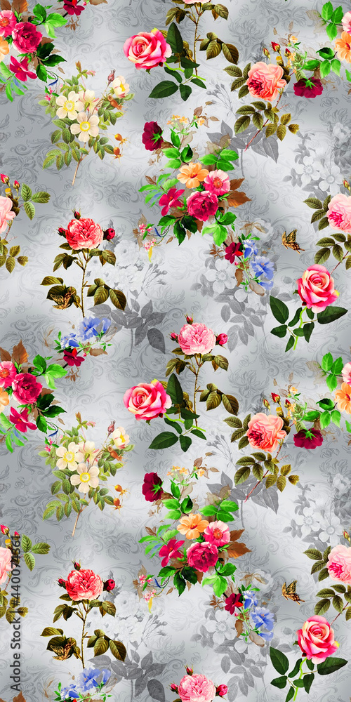 floral digital print seamless 
