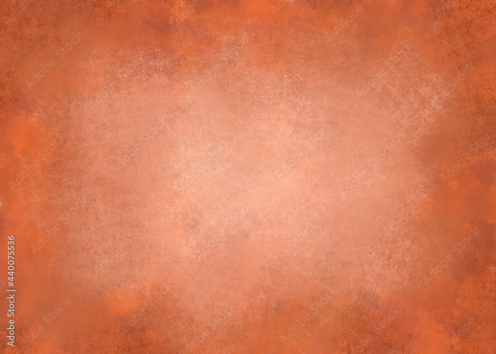 Abstract grunge background with ink spots in tangerine color with illuminated center. Orange vintage design for packaging, prints. Paper texture Abstract grunge background with ink spots in tangerine color with illuminated center. Orange vintage design for packaging, prints. Paper texture