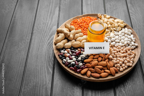 Vitamin e rich foods: nuts,...