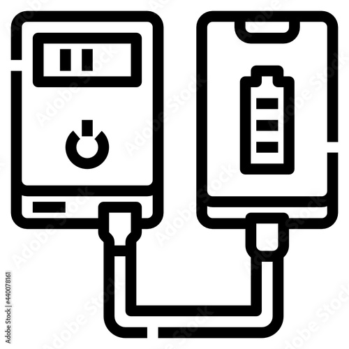 powerbank line icon