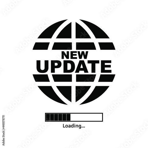 new update icon on white background
