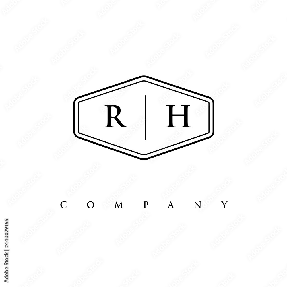 initial RH logo design vector initial RH logo design vector
