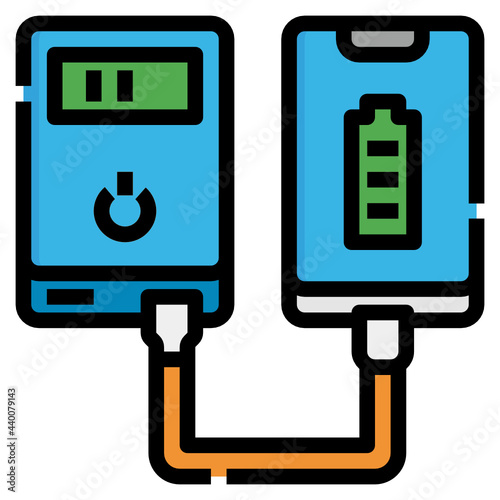 powerbank line icon