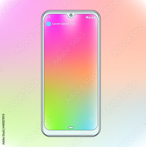 Instagram Profile Template. Minimalist design. Colorful. Illustration. Laptop. Story. Fee