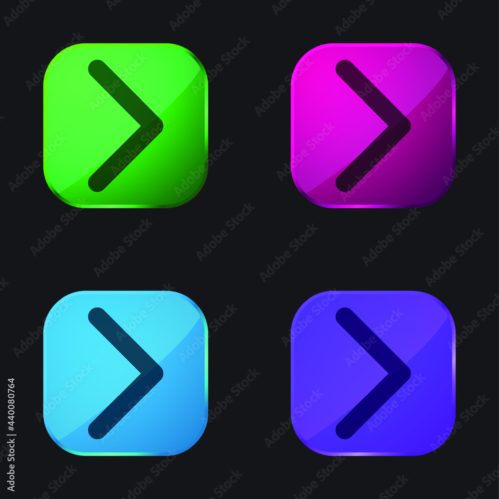 Accountant four color glass button icon Accountant four color glass button icon