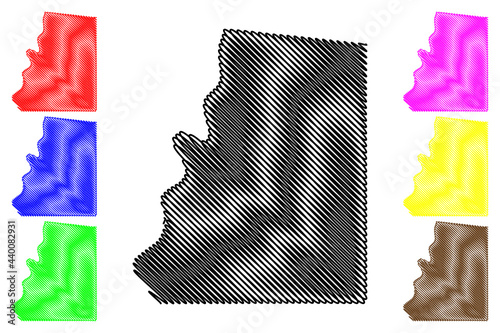 Marshall County, State of West Virginia (U.S. county, United States of America, USA, U.S., US) map vector illustration, scribble sketch Marshall map photo