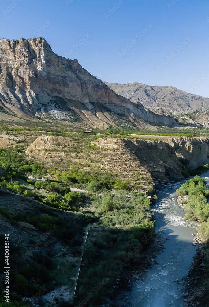 Russia, Dagestan, Mountain landscape. Gunib area