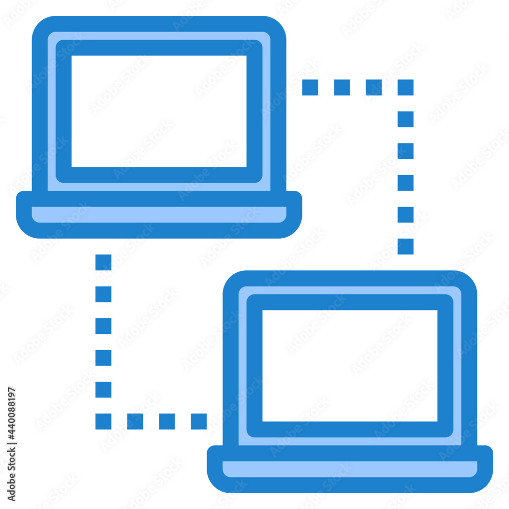 Conection blue style icon Conection blue style icon