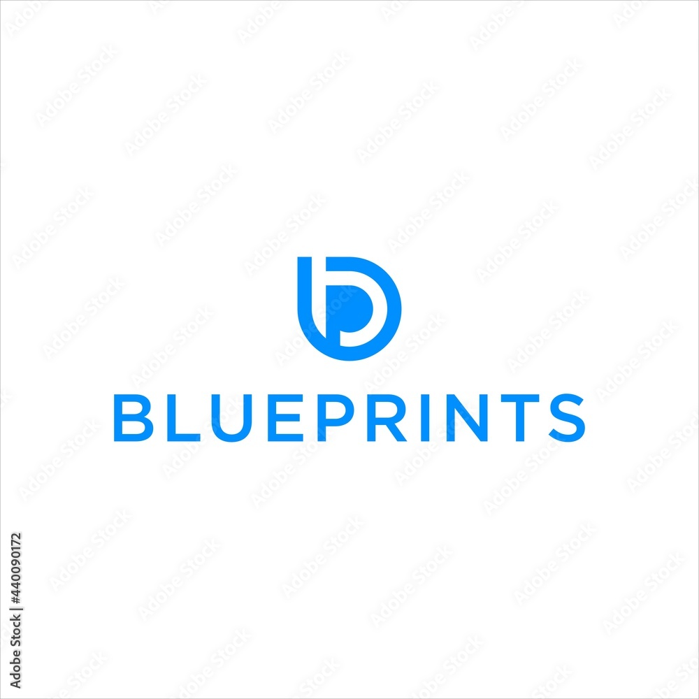 B P logo design vector template