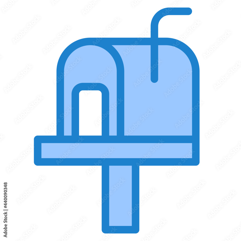 Mail box blue style icon Mail box blue style icon