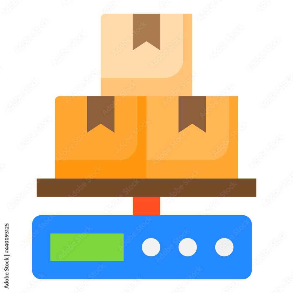 Weight scale flat style icon