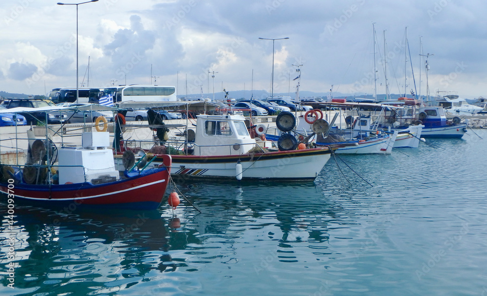 Marina in a traditional Greek fishing village