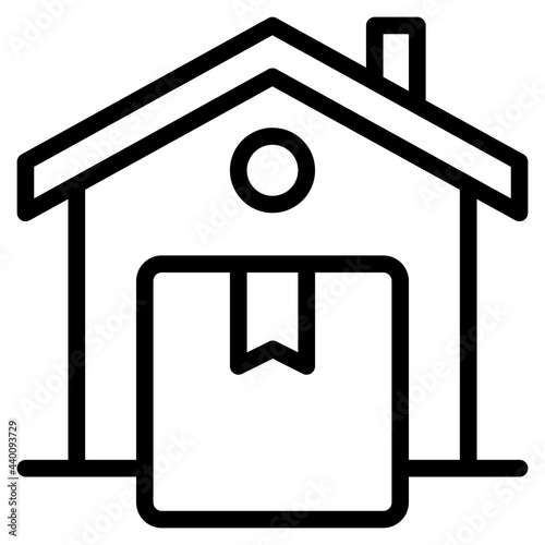 Home delivery outline style icon