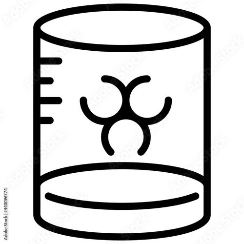 A modern style icon of toxic beaker