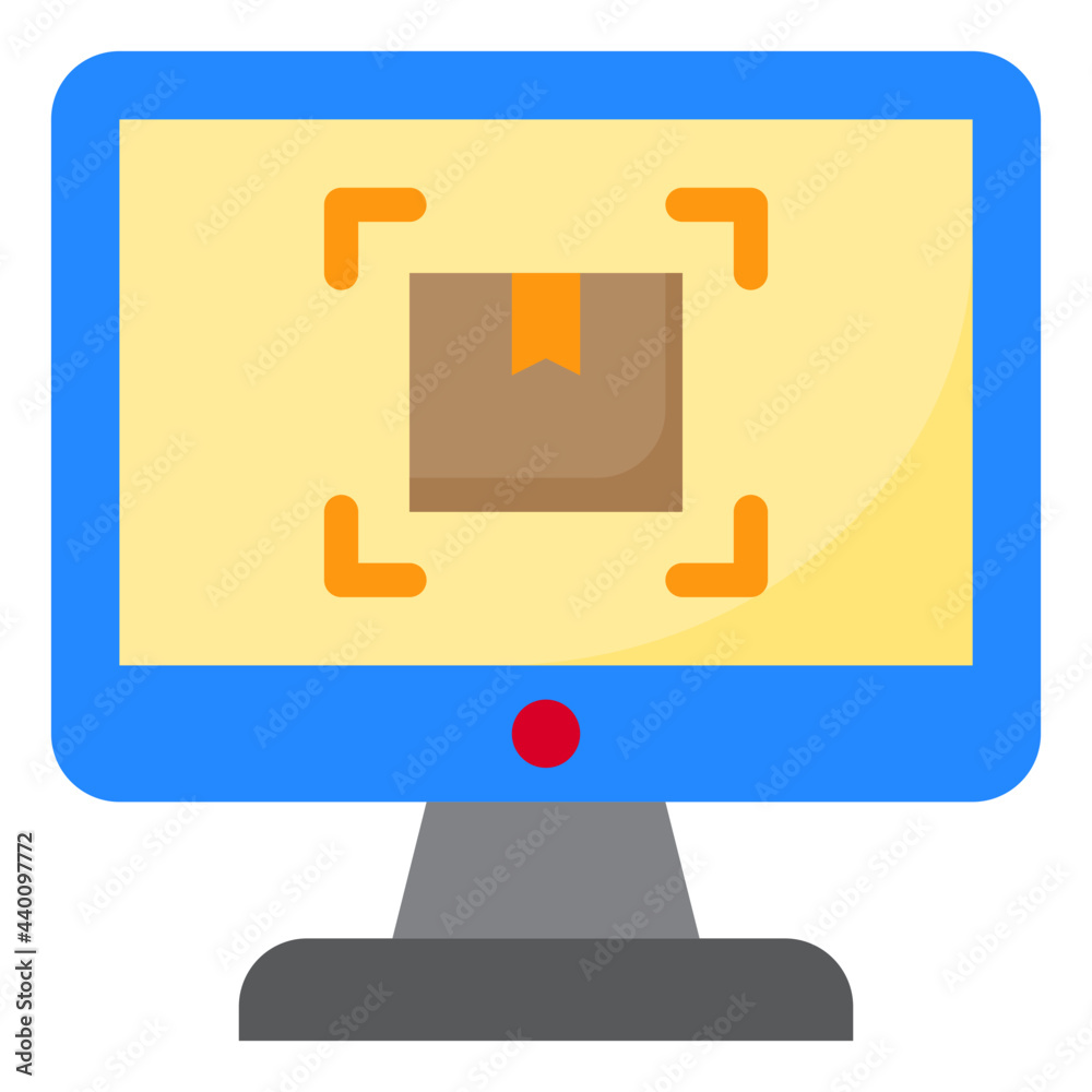 Computer flat style icon