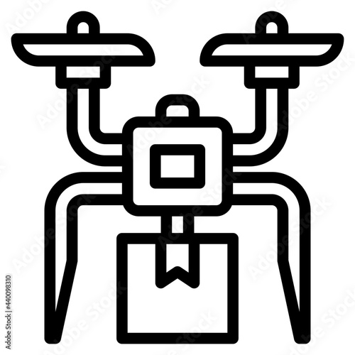 drone outline style icon