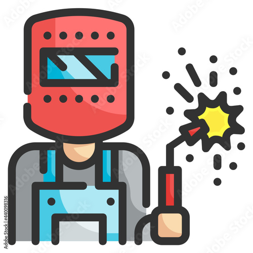 welder line icon