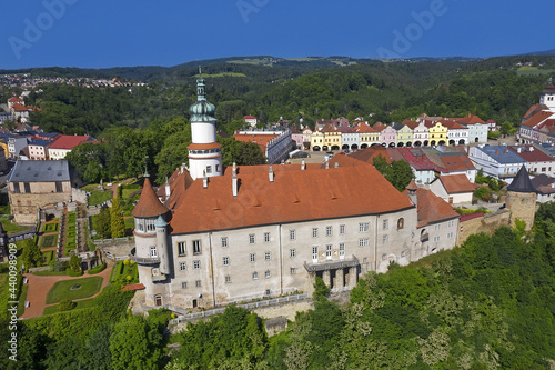 The castle of Nove Mesto nad Metuji (New Town over the river Metuje). Town is urban conservation area, Czech Republic