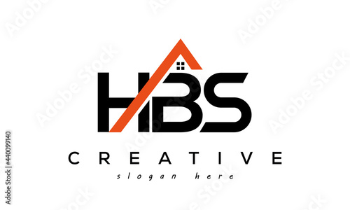 HBS letters real estate construction logo vector photo