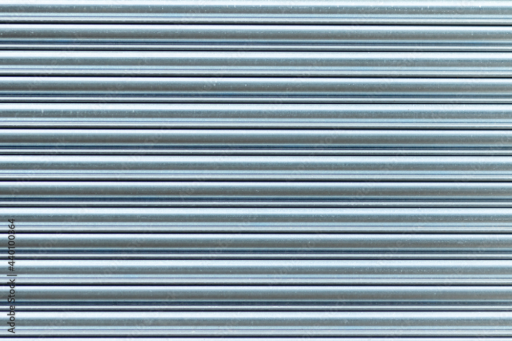 Silver metal garage door Silver metal garage door