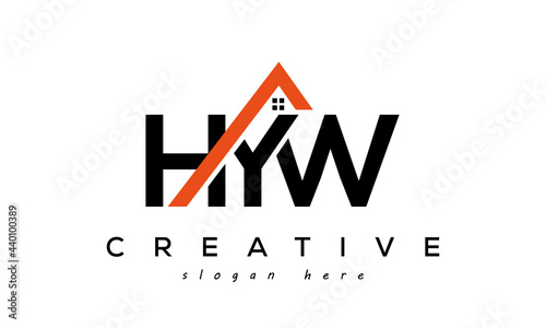 HYW letters real estate construction logo vector photo