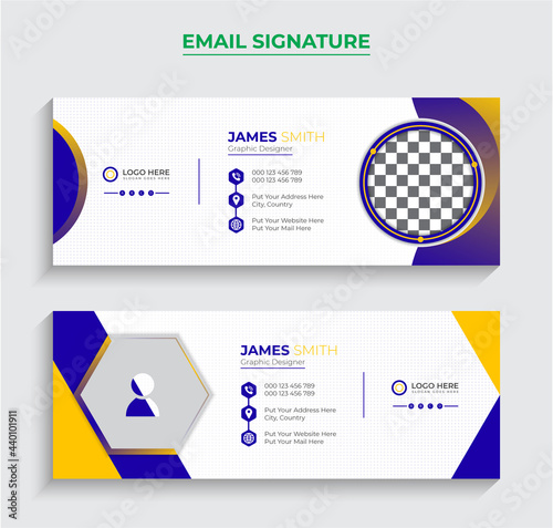 Corporate, Modern and Professional Email Signature. Creative Multipurpose business email signatures With an Author photo place