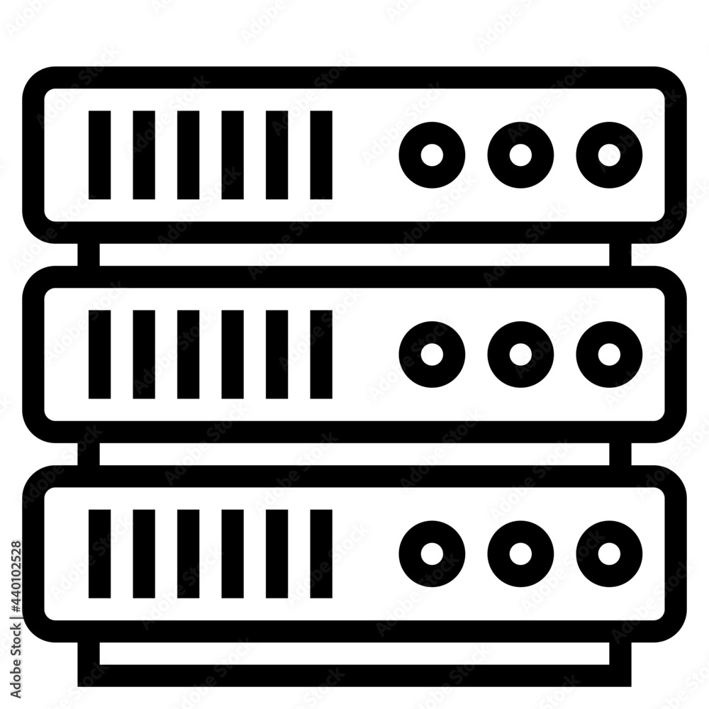 Server outline style icon Server outline style icon