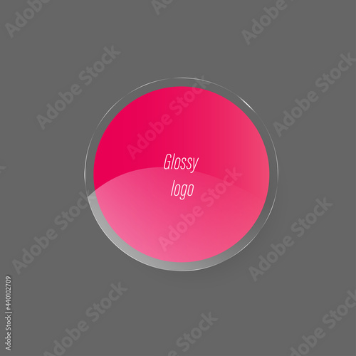 Banner Vector Glass Circle Banner Diagram Website Corporate Report Advertising Marketing Illustration