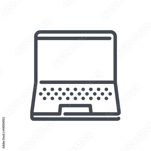 Laptop line icon. Notebook vector outline sign.