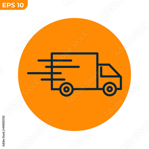 truck delivery icon symbol template for graphic and web design collection logo vector illustration
