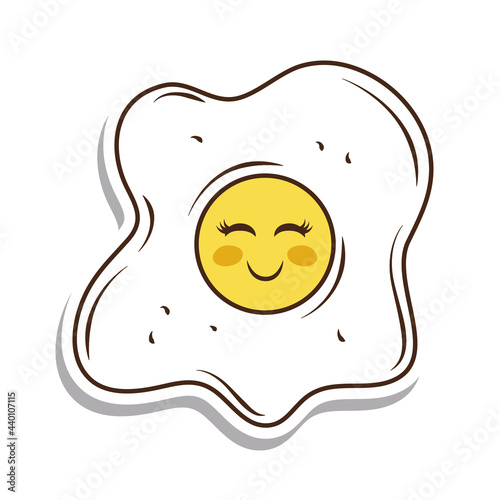 cute fried egg sticker