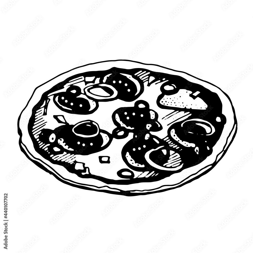 pizza, vector on transparent background pizza, vector on transparent background