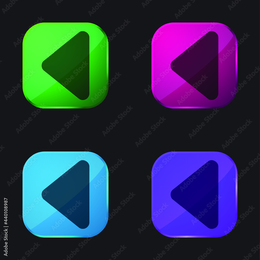 Accountant four color glass button icon Accountant four color glass button icon