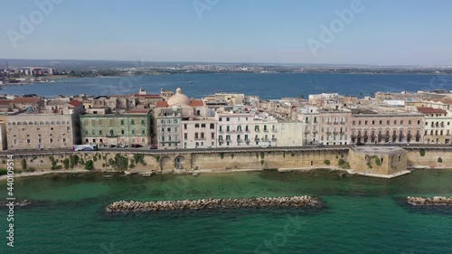 The city of Taranto, Puglia, Italy.
Aerial view of the coast of Taranto photo